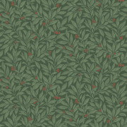 Papier peint intissé Winter Berry Baie rouge vert foncé - Beaux-Arts - Lutèce - M1844