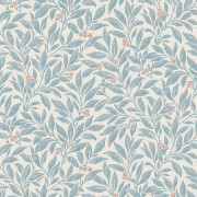 Papier peint intissé Winter Berry Baie rouge bleu - Beaux-Arts - Lutèce - M1841