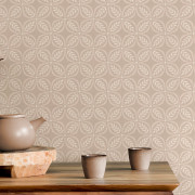 Papier peint intissé Morgrove Trellis Pétale beige - Beaux-Arts - Lutèce - M1835