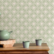 Papier peint intissé Morgrove Trellis Pétale vert - Beaux-Arts - Lutèce - M1832