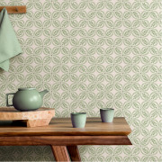 Papier peint intissé Morgrove Trellis Pétale vert - Beaux-Arts - Lutèce - M1832
