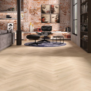 Sol Stratifié - chevron bâton rompu chêne jasmin - 464 - Allure - ALSAFLOOR