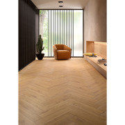 Sol Stratifié - chevron bâton rompu chêne jarnac - 903 - Allure - ALSAFLOOR