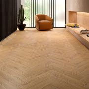 Sol Stratifié - chevron bâton rompu chêne jarnac - 903 - Allure - ALSAFLOOR
