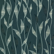 Papier peint vinyle sur intissé Feuille Art Déco vert paon - Les Essentiels - Lutèce - 11211214