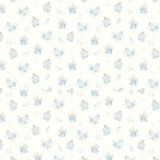 Papier peint intissé Annette mini bouquet bleu layette - Alice et Rose - Lutèce - VI82102