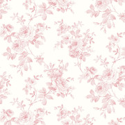 Papier peint intissé Bernadette rosier grimpant bois de rose - Alice et Rose - Lutèce - VI81701