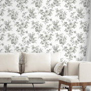 Papier peint intissé Bernadette rosier grimpant réglisse - Alice et Rose - Lutèce - VI81700