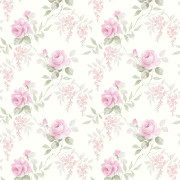 Papier peint intissé Charmaine rameau floral rose - Alice et Rose - Lutèce - VI81901