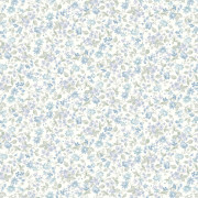 Papier peint intissé Madeline fleurs sauvage bleu porcelaine - Alice et Rose - Lutèce - VI81502