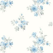 Papier peint intissé Celestia bouquet floral bleu - Alice et Rose - Lutèce - VI80912