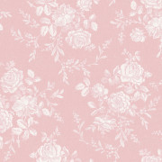 Papier peint intissé Seraphina composition florale rose bonbon - Alice et Rose - Lutèce - VI80701