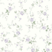 Papier peint intissé Audette rinceaux fleuris améthyste - Alice et Rose - Lutèce - VI80609