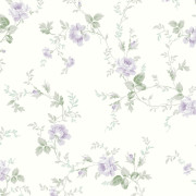 Papier peint intissé Audette rinceaux fleuris améthyste - Alice et Rose - Lutèce - VI80609