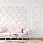 Papier peint intissé Nadine ornement floral rose blush - Alice et Rose - Lutèce - VI80301