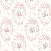 Papier peint intissé Nadine ornement floral rose blush - Alice et Rose - Lutèce - VI80301