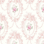 Papier peint intissé Nadine ornement floral rose blush - Alice et Rose - Lutèce - VI80301