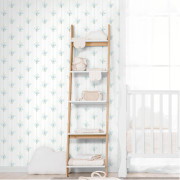 Papier peint intissé Luce fleuri bleu vert gris - Alice et Rose - Lutèce - VI80202