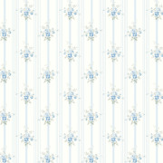 Papier peint intissé Luce fleuri bleu vert gris - Alice et Rose - Lutèce - VI80202