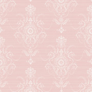Papier peint intissé Anabelle damask rose dragée - Alice et Rose - Lutèce - VI80101