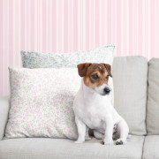 Papier peint intissé Colette rayure rose bébé blanc - Alice et Rose - Lutèce - VI81601