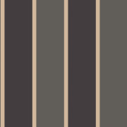 Papier peint vinyle sur intissé Rayures noir et marron - Jeux de Rayures - Lutèce - G67544
