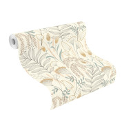 Papier peint vinyle sur intissé Jardin Minimaliste rose bleu vert - Sélection - Rasch - 583007