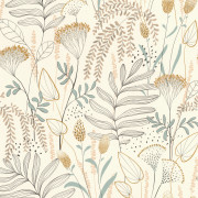 Papier peint vinyle sur intissé Jardin Minimaliste rose bleu vert - Sélection - Rasch - 583007
