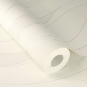 Papier peint Expansé sur intissé Graphic Waves blanc - Sélection - Rasch - 429831