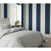 Papier peint vinyle sur intissé Rayures XXL large bleu marine - Jeux de Rayures - Lutèce - G68079