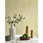 Papier peint intissé Sansevieria argile vert - Casadeco - RIOC201837260