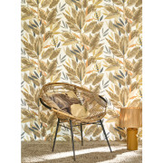 Papier peint intissé Ficus beige lin - Casadeco - RIOC201811600
