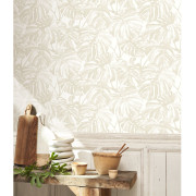 Papier peint intissé Mata beige ficelle - Rio - Casadeco - RIOC201791410
