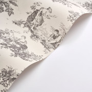 Papier Peint intissé Scène d'été noir fusain - LES BELLES TOILES DE JOUY 2 - Casadeco - BTJD87919612