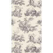 Papier Peint intissé Scène d'été noir fusain - LES BELLES TOILES DE JOUY 2 - Casadeco - BTJD87919612