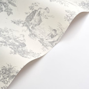 Papier Peint intissé Scène d'été gris perle - LES BELLES TOILES DE JOUY 2 - Casadeco - BTJD87919103