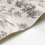 Papier Peint intissé Scène d'été noir fusain - LES BELLES TOILES DE JOUY 2 - Casadeco - BTJD87919612