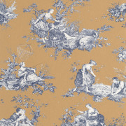 Papier Peint intissé Scène d'été ocre - LES BELLES TOILES DE JOUY 2 - Casadeco - BTJD87912606