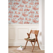 Papier Peint intissé Scène d'été rouge grenat - LES BELLES TOILES DE JOUY 2 - Casadeco - BTJD87916808