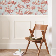 Papier Peint intissé Scène d'été rouge grenat - LES BELLES TOILES DE JOUY 2 - Casadeco - BTJD87916808