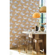 Papier Peint intissé Scène d'été ocre - LES BELLES TOILES DE JOUY 2 - Casadeco - BTJD87912606
