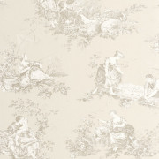 Papier Peint intissé Scène d'été beige lin - LES BELLES TOILES DE JOUY 2 - Casadeco - BTJD87911212