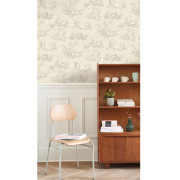 Papier Peint intissé Scène d'été beige lin - LES BELLES TOILES DE JOUY 2 - Casadeco - BTJD87911212