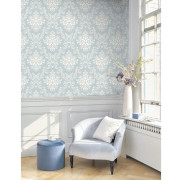Papier Peint intissé Pompadour bleu doux - LES BELLES TOILES DE JOUY 2 - Casadeco - BTJD201746336