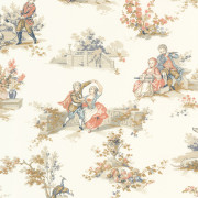 Papier Peint intissé Gavotte multicolore - LES BELLES TOILES DE JOUY 2 - Casadeco - BTJD201737407