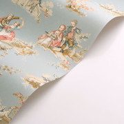 Papier Peint intissé Gavotte bleu doux - LES BELLES TOILES DE JOUY 2 - Casadeco - BTJD201736515