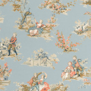 Papier Peint intissé Gavotte bleu doux - LES BELLES TOILES DE JOUY 2 - Casadeco - BTJD201736515