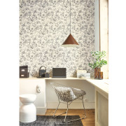 Papier Peint intissé Célestine noir fusain - LES BELLES TOILES DE JOUY 2 - Casadeco - BTJD201729909