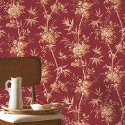 Papier Peint intissé Flânerie rouge grenat - LES BELLES TOILES DE JOUY 2 - Casadeco - BTJD201708778