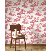 Papier Peint intissé Cadence rouge grenat - LES BELLES TOILES DE JOUY 2 - Casadeco - BTJD201698585